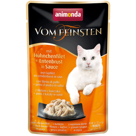 Animonda vom Feinsten  - saszetka 50g ADULT z filetem z kurczaka i pierś z kaczki w sosie