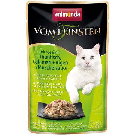 Animonda vom Feinsten  - saszetka 50g ADULT,  tuńczyk biały, kalmary i algi w sosie z małży