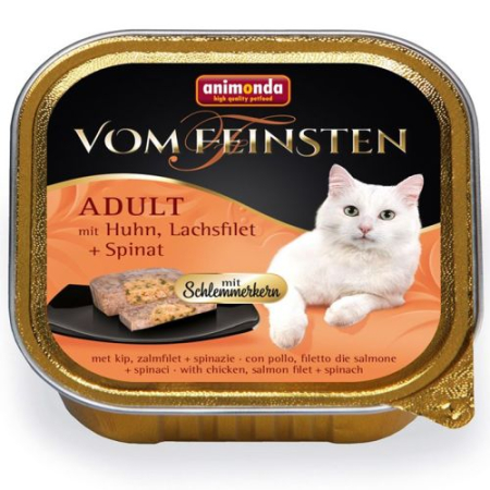 Animonda vom Feinsten - szalka ADULT z kurczakiem, łososiem i szpinakiem