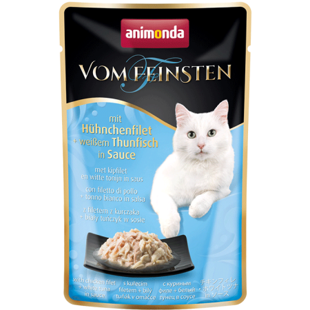 Animonda vom Feinsten  - saszetka 50g ADULT, filet z kurczaka i tuńczyk biały w sosie