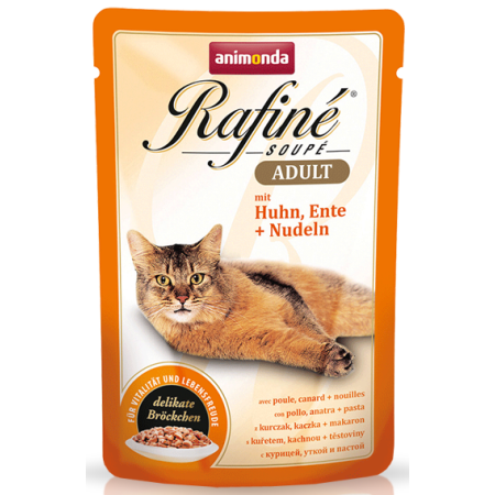 Animonda Cat Rafine Adult  Kurczak, kaczka, makaron
