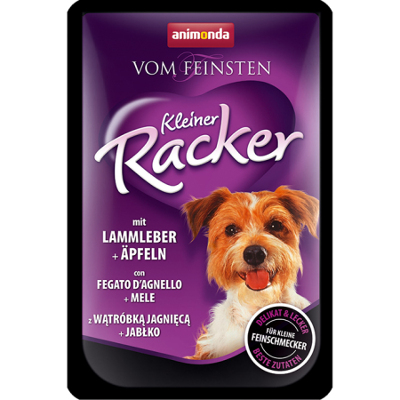 Animonda vom Feinsten Kleiner Racker - saszetka dla dorosłego psa z wątróbką jagnięcą i jabłkiem