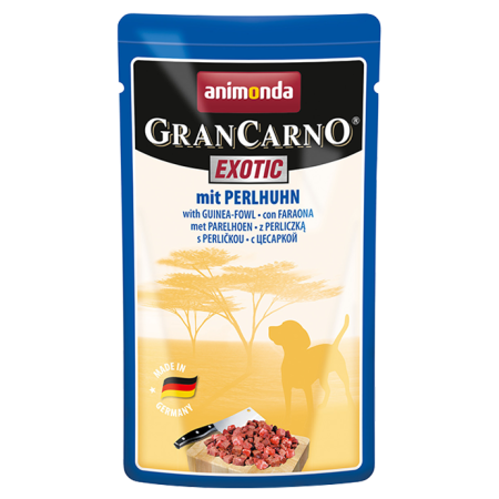 Animonda GranCarno EXOTIC - saszetka z mokrą karmą dla dorosłych psów; z perliczką