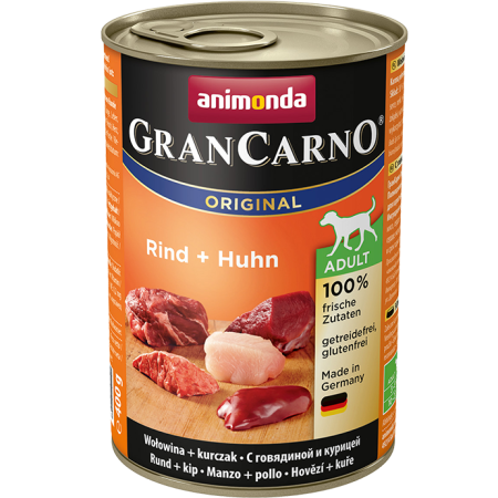 Animonda GranCarno ADULT ORIGINAL - puszka dla dorosłych psów; Wołowina i kurczak
