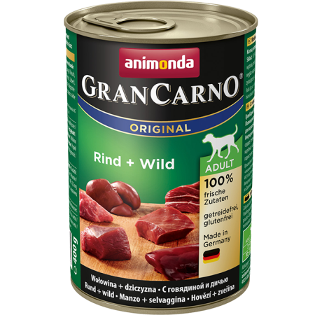 Animonda GranCarno ADULT ORIGINAL - puszka dla dorosłych psów; Wołowina i dziczyzna