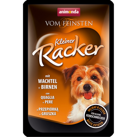 Animonda vom Feinsten Kleiner Racker - saszetka dla dorosłego psa z przepiórką i gruszką