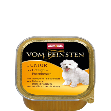 Animonda vom Feinsten JUNIOR - karma dla szczeniąt z drobiem i sercami indyka