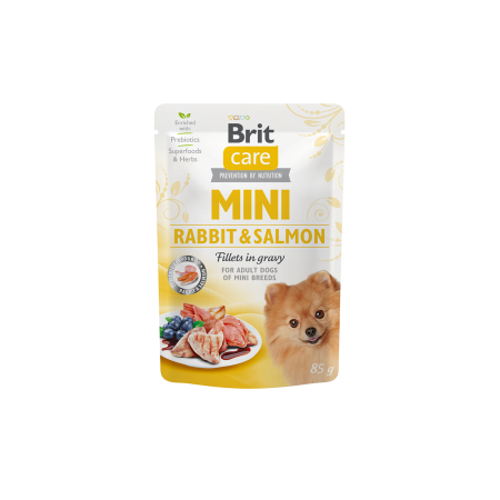 Brit Care Mini Królik - Łosoś w sosie saszetka 85g