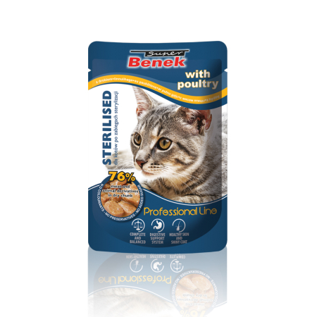 Super Benek - Sterilised z Drobiem 100g Saszetka