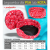 LEGOWISKO 2 Z PODUSZKĄ Extra 43x36x13cm Czarne