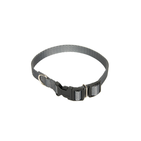 Obroża TAŚMA regulowana 10mm /30cm szara