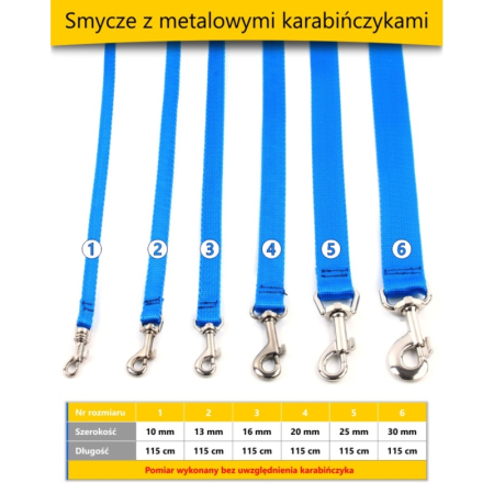 Smycz Taśma 20mm / 115cm Czarna