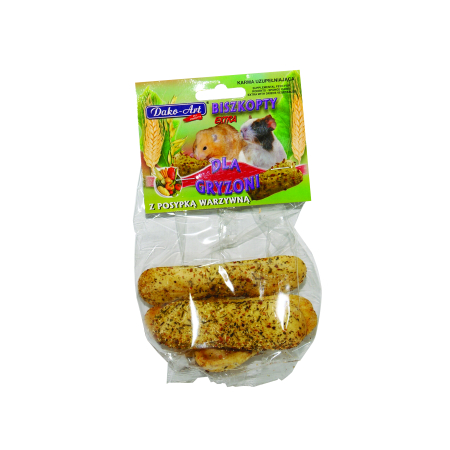 Biszkopty z posypką warzywną, przekąska dla gryzoni ok.50g - zawieszka