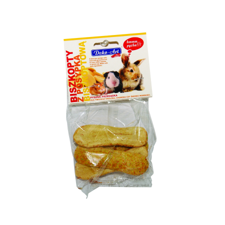 Biszkopty z posypką biszkoptową, przekąska dla gryzoni ok.50g - zawieszka
