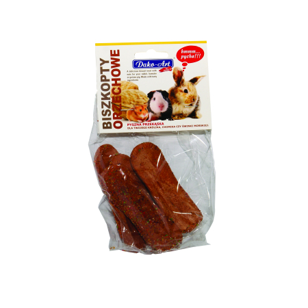 Biszkopty orzechowe, przekąska dla gryzoni ok.50g - zawieszka