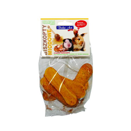 Biszkopty miodowe, przekąska dla gryzoni ok.50g - zawieszka