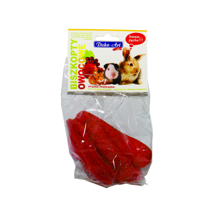 Biszkopty owocowe, przekąska dla gryzoni ok.50g - zawieszka