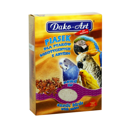 Dako-Art Piasek dla Ptaków Egzotycznych z Anyżem 1,5 kg – Higiena i Zdrowie
