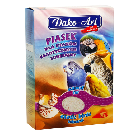Dako-Art Piasek Mineralny dla Ptaków Egzotycznych z Muszelkami 1,5 kg – Trawienie i Wapń