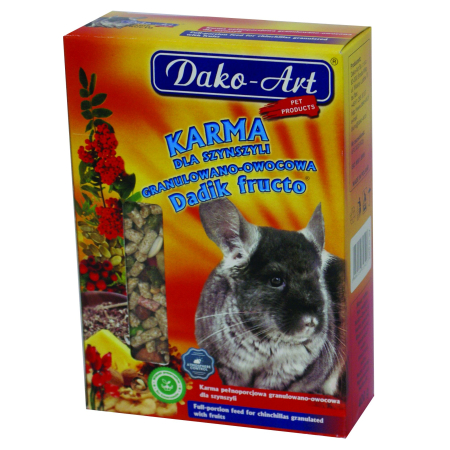 Dadik fructo - karma dla szynszyli granulowano-owocowa , 400g