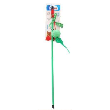 Zabawka wędka Happet K035 piłka/piórko 46cm