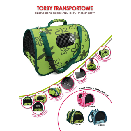 Transporter Hilton Zielony 43x24x26cm