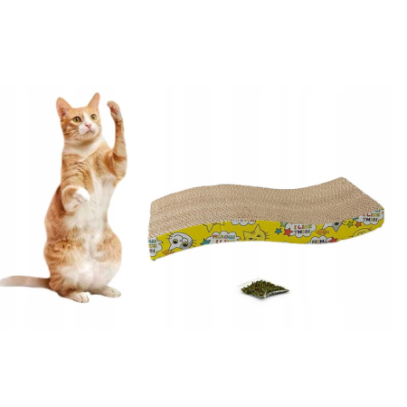 Drapak Kartonowy 2 TEKTUROWY dla Kota + Kocimiętka