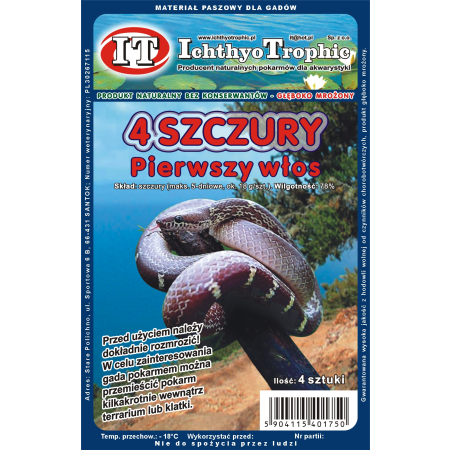 Pokarm dla gadów Szczury Pierwszy włos 5 dniowe