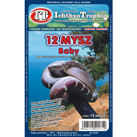 Pokarm dla gadów Myszki-Baby 2-3 dniowe