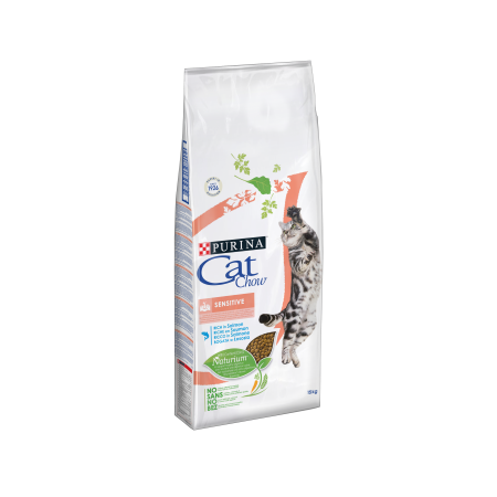 Purina Cat Chow® ADULT SENSITIVE - karma sucha dla wrażliwych kotów o smaku łososia