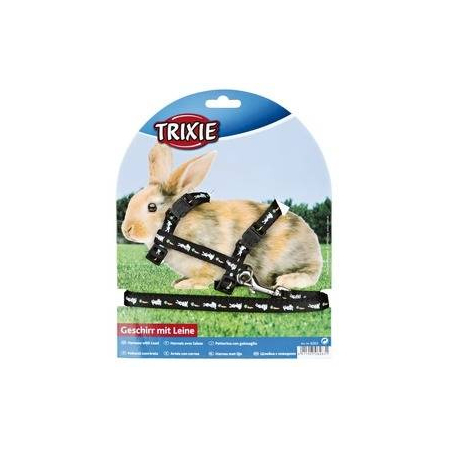Trixie Szelki ze smyczą dla królika 25-44cm/10mm z motywem