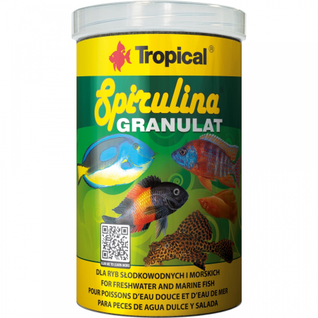 Tropical Spirulina Granulat 100 ml – Roślinny pokarm dla ryb
