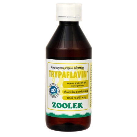 Zoolek Trypaflavin 30ml – preparat odkażający do kąpieli i ochrony ikry